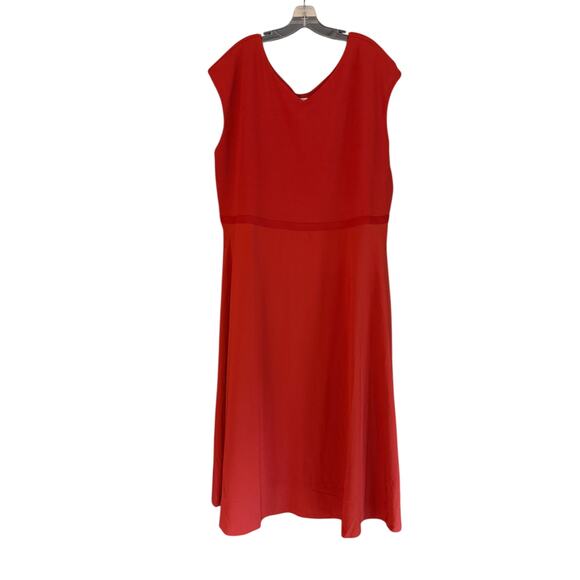Athleta Long Brick Terra Cotta Dress Back Cut Out 3X Flowy Comfortable Athletic - Picture 2 of 12